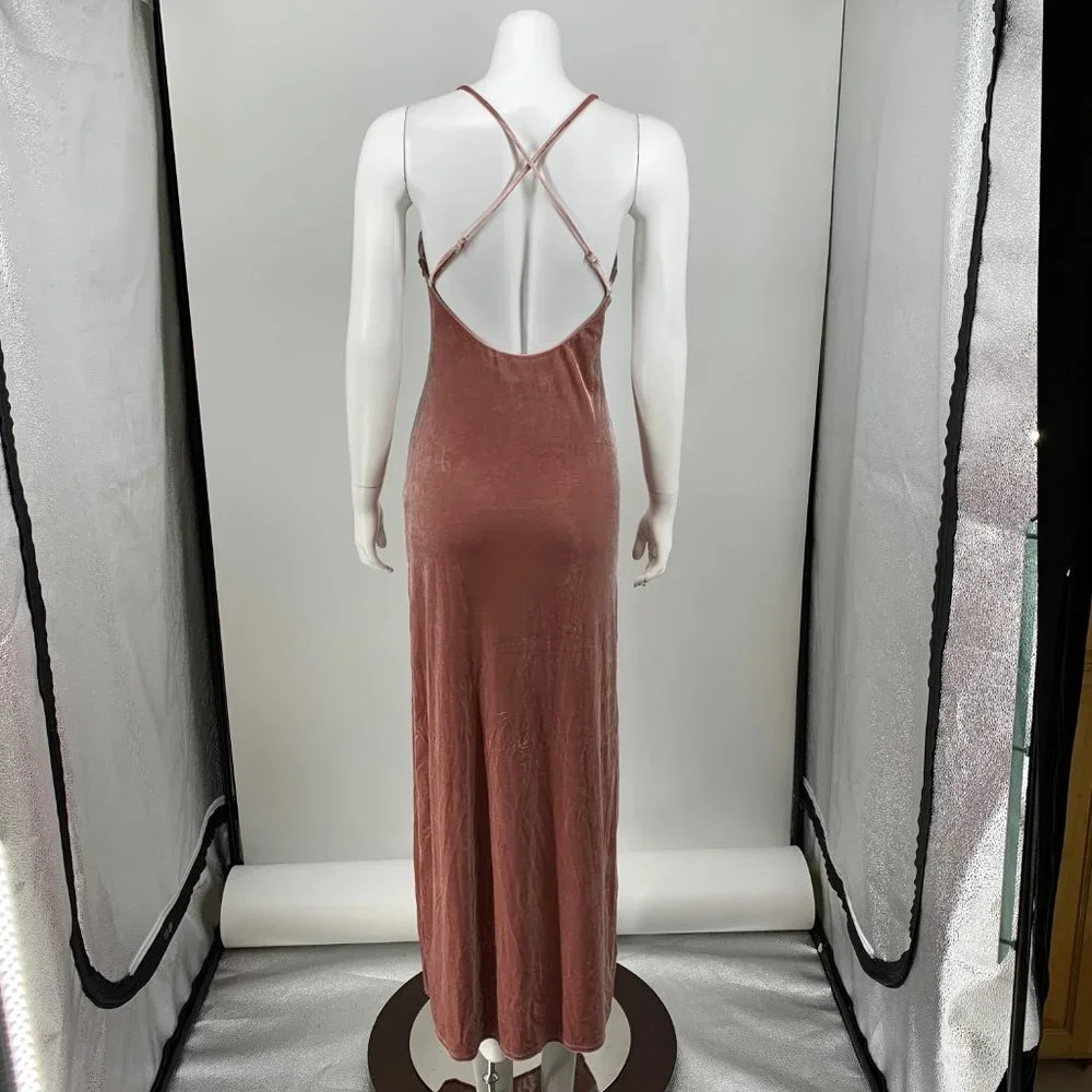 NEW NBD In The Deep Maxi Dress Pink Small E81 - Picture 5 of 9
